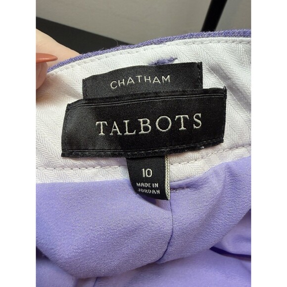 Talbots Chatham Ankle Pants Women’s Sz 10 Wool Blend Purple Pastel - Picture 6 of 8